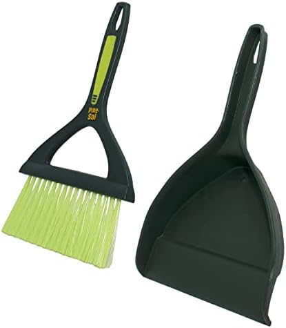 Pine-Sol Mini Dustpan and Brush Set - Portable Compact Green