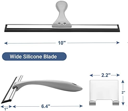 AmazerBath Squeegee for Shower Glass Door 10 Inches