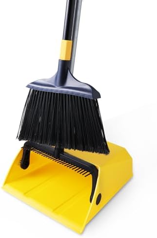 Yocada Heavy Duty Broom and Dustpan Set for Clean Spaces