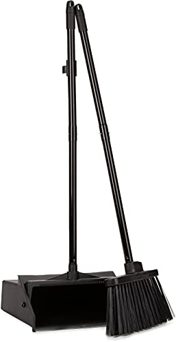 Carlisle Duo-Pan Dust Pan and Broom Set with Clip 36 Inches Black