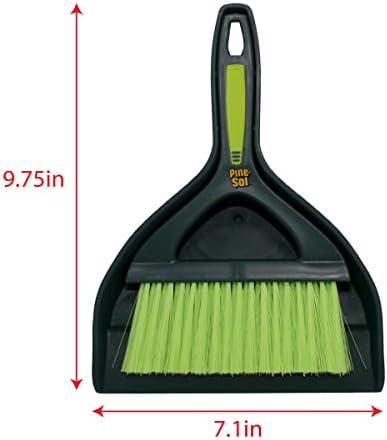 Pine-Sol Mini Dustpan and Brush Set - Portable Compact Green