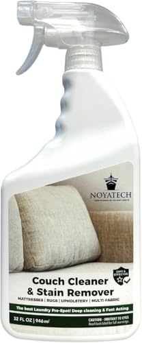 NOYATECH Couch Cleaner Stain Remover Spray - Pet Safe Non Toxic 32 oz