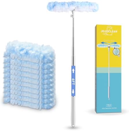 JOJOCLEAN 6 ft Extendable Duster Handle with 10 Refills 1