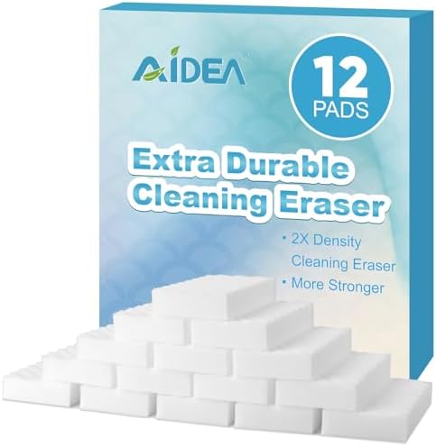 AIDEA Magic Sponges Cleaning Eraser 12 Pads Multi-Surface Use