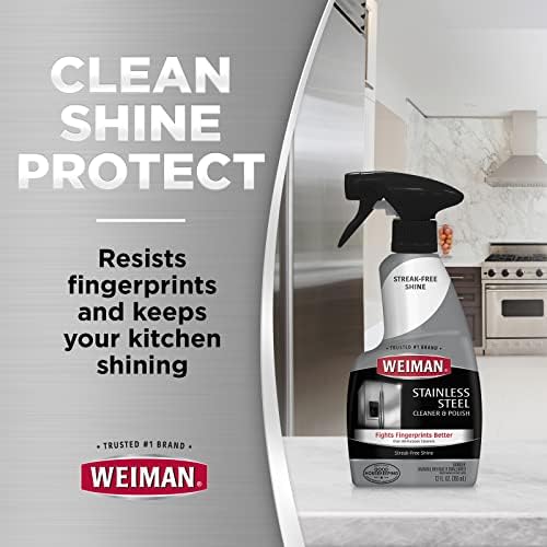Weiman Stainless Steel Cleaner and Polish - Microfiber Cloth
