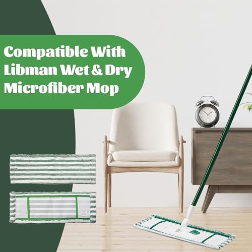 Planially 4 Pack Microfiber Mop Pad Refills for Libman Mops