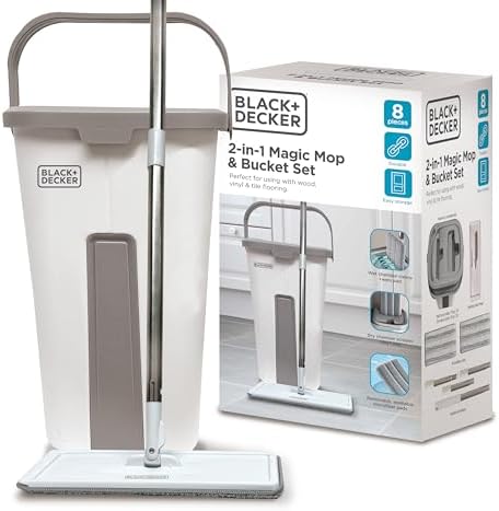 BLACKDECKER Magic Mop with Bucket Set