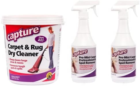 Capture Carpet Rug Dry Cleaner 25lb Pre-Mist 2 Pack Bundle