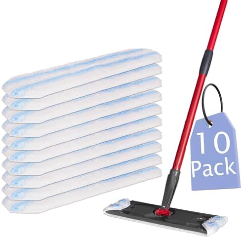 10 Pack Mop Pads for O Cedar H2Pro Flat Mop System