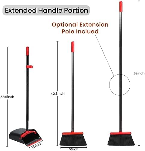 TreeLen Broom and Dustpan Set for Home