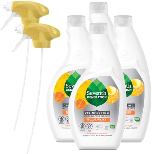 Seventh Generation Lemongrass Citrus Multi-Surface Cleaner - 26 Oz Pack of 4 1