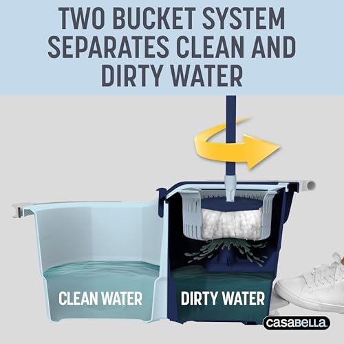 Casabella Spin Mop System - 2 Bucket Design Blue