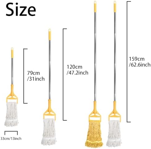 Heavy Duty String Mop with 2 Reusable Heads