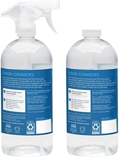 Better Life Natural Streak Free Glass Cleaner 32 Ounces Pack of 2 1