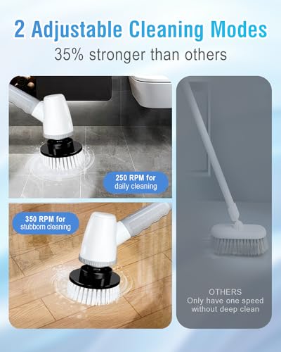 Electric Spin Scrubber with 8 Brush Heads and 2 Speeds 1