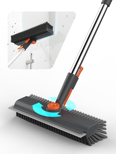 HelpX 3-in-1 Floor Scrub Brush with Long Handle