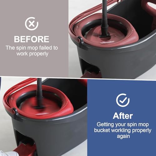 Sgizoku Pedal Bearing Replacement for O-Cedar Spin Mop Bucket - 4Pcs Black