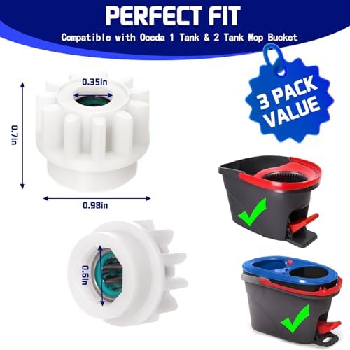 3 Pack Pedal Bearing Replacement for OCedar Mop Bucket