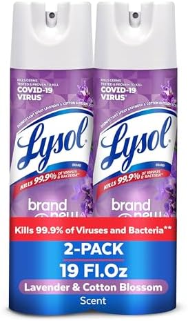 Lysol Disinfectant Spray 19 Oz Pack of 2 Lavender Scent