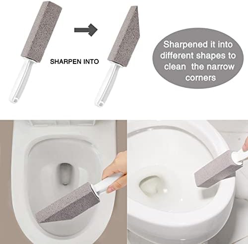 FALAMON 2 Pack Pumice Stones with Handle for Toilet and Kitchen Cleaning