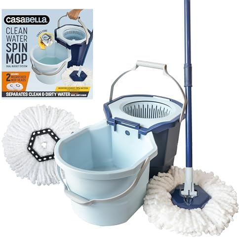 Casabella Spin Mop System - 2 Bucket Design Blue