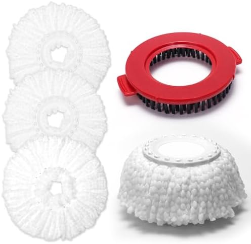 BOCA STORY Circle Mop Heads 4Pcs 1 Round Scrub Brush