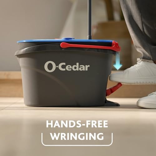 O-Cedar EasyWring RinseClean Spin Mop Bucket with Extra Refill