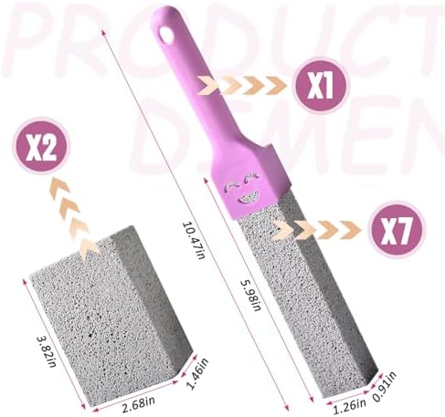 Sankoly 9 Pack Pumice Stones with Handle for Multi-Surface Cleaning