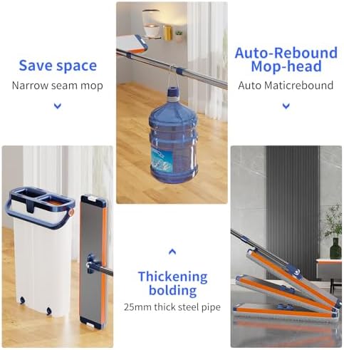 YIWUJB Narrow Mop Bucket Set with Wringer