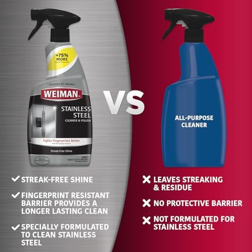 Weiman Stainless Steel Cleaner and Polish 22 oz 6 Pack