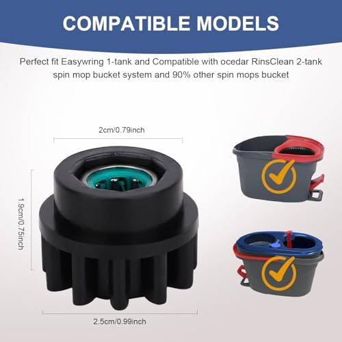 Sgizoku Pedal Bearing Replacement for O-Cedar Spin Mop Bucket - 4Pcs Black