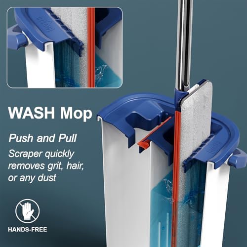 WBKATN Mop and Bucket Set with Wringer 360 Rotatable Mop