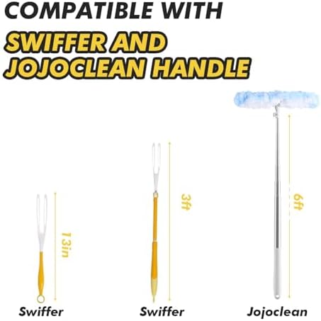 JOJOCLEAN 6 ft Extendable Duster Handle with 10 Refills 1
