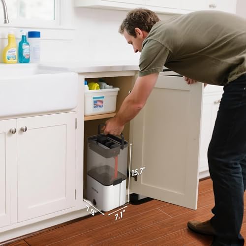 BOMIDI Flat Microfiber Mop Bucket Set with Wringer