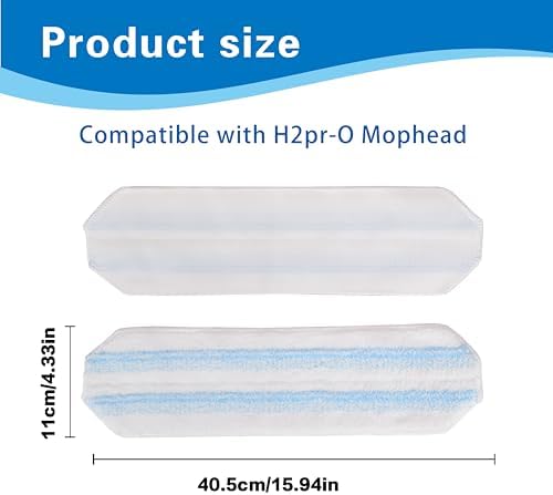 10 Pack Mop Pads for O Cedar H2Pro Flat Mop System