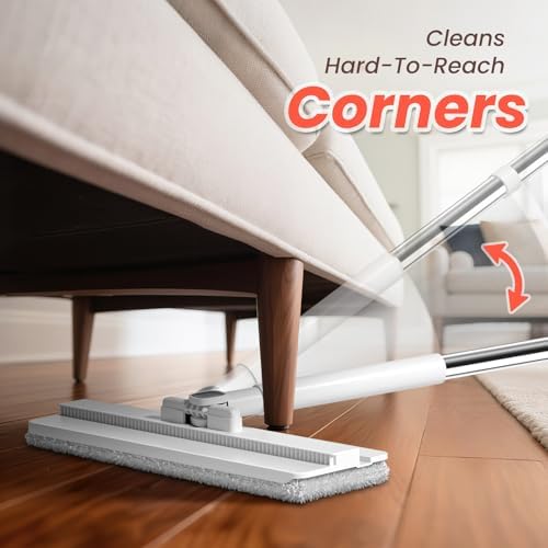 BOMIDI Flat Microfiber Mop Bucket Set with Wringer