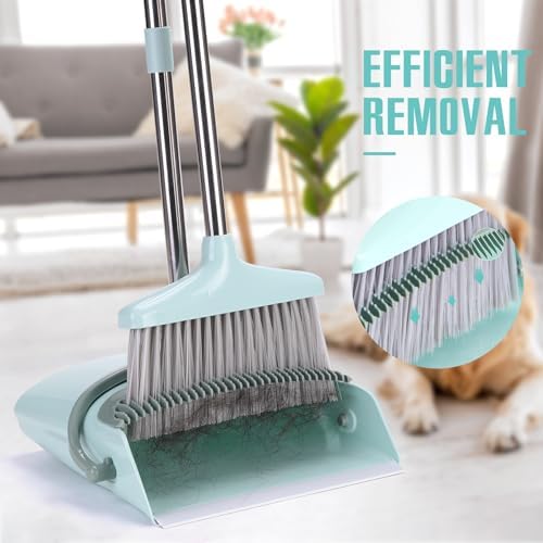 XXXFLOWER 55 Long Handle Broom and Dustpan Set