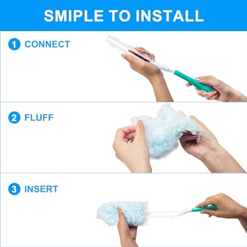 KeFanta Heavy Duty Duster Refills 30 Count with 1 Handle