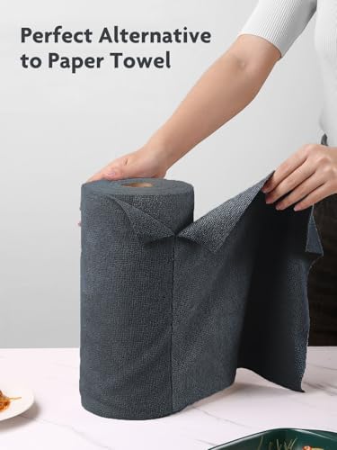 Fantasticlean Microfiber Cleaning Cloth Roll - 75 Pack 12x12 Reusable Scratch Free