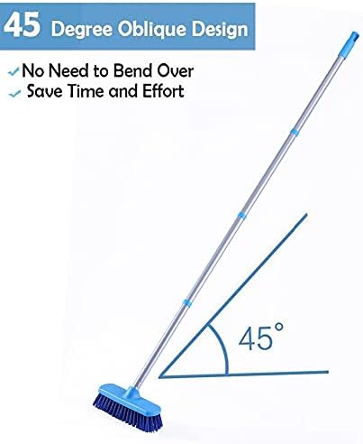 YONILL Deck Brush with Long Handle for Cleaning