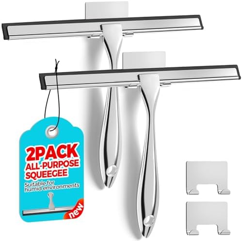2 Pack Universal Squeegee for Glass and Tile Surfaces