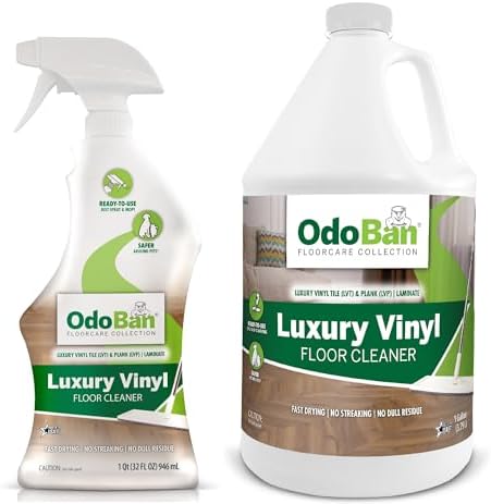 OdoBan Luxury Vinyl Floor Cleaner - 32 Oz 1 Gallon Scentless Streak Free