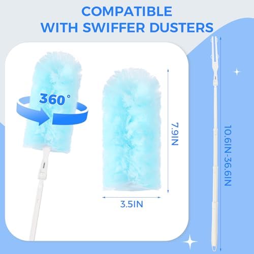Wlich Disposable Duster Refills 8-Pack with Extendable Handle