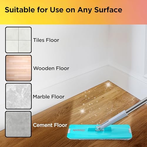 Spotzero by Milton Flat Mop and Bucket with Wringer Set 5L