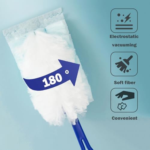 Faliuepe 20 Count Blue Electrostatic Duster Refills