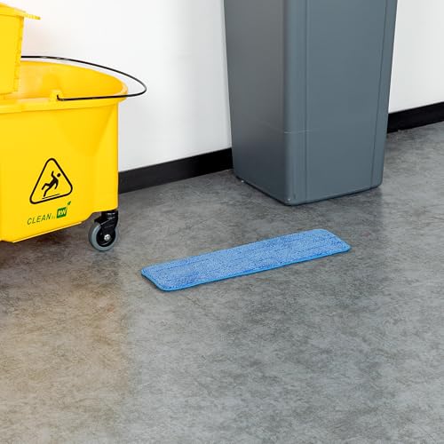 Restaurantware Clean Tek Professional Mop Pad - Blue Microfiber Heavy-Duty Reusable