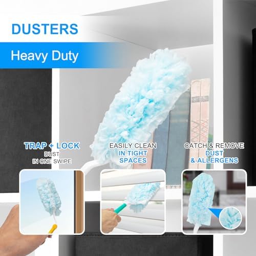 KeFanta Heavy Duty Duster Refills 30 Count with 1 Handle