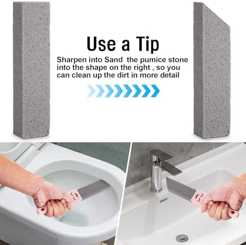 8 Pack Pumice Stones with Universal Handle