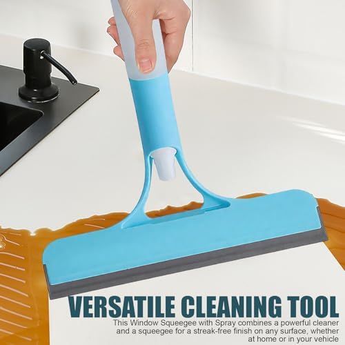 3-in-1 Window Cleaning Tool with Spray Scraper