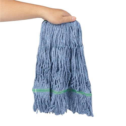 Restaurantware Mop Head Refill - 16 Ounce Cotton Blend Blue